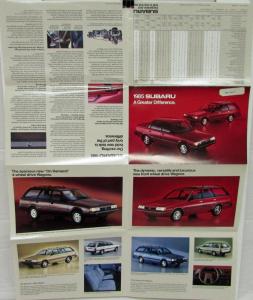 1985 Subaru Brat Hatchback Turbo Sedan Wagon Sales Folder Original