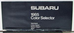 1985 Subaru Color Selector Hatchback Sedan Wagon Brat Sales Folder Original