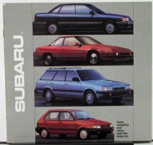 1989 Subaru Legacy XT Loyale Justy Color Sales Brochure Original