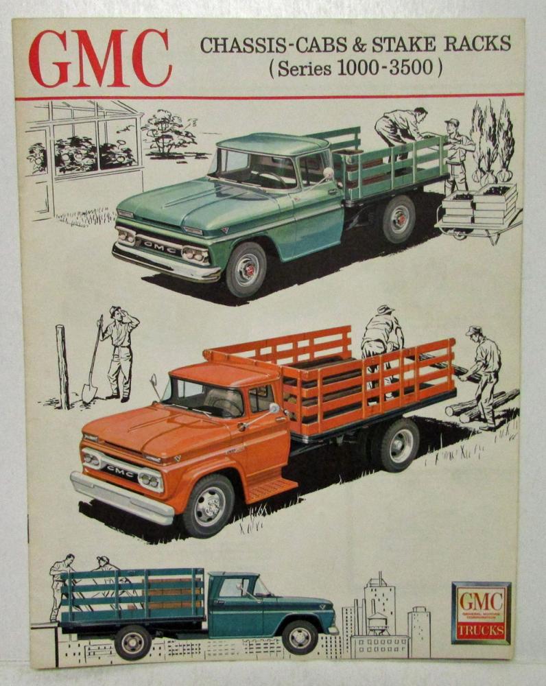 1961 GMC Chassis-Cabs & Stake Racks Series 1000-3500 Sales Brochure