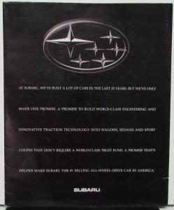 1994 Subaru Justy Legacy Loyale Impreza SVX Color Sales Folder Original