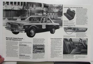 1979 Chrysler Plymouth Police Vehicles Pursuit Fleet Dealer Sales Brochure