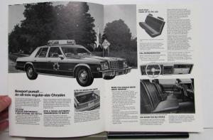 1979 Chrysler Plymouth Police Vehicles Pursuit Fleet Dealer Sales Brochure