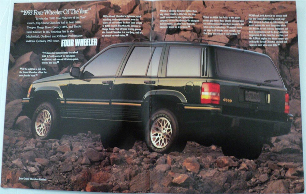 1993 Chrysler Jeep Cherokee Grand Limited Eagle Vision TSi Sales Brochure