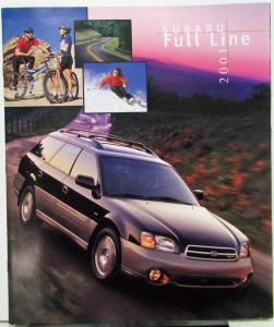 2001 Subaru Forester Outback Legacy Impreza Color Sales Brochure Original