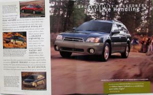 2001 Subaru Forester Outback Legacy Impreza Color Sales Brochure Original