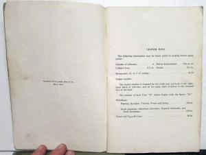 1921 Cadillac Type 59 Owners Manual Original Care & Operation Instructions Orig