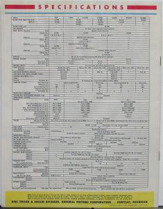 1962 GMC Truck Tractor 3500 4000 B4000 L4000 Sales Brochure Revised