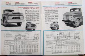 1962 GMC Truck Tractor 3500 4000 B4000 L4000 Sales Brochure Revised