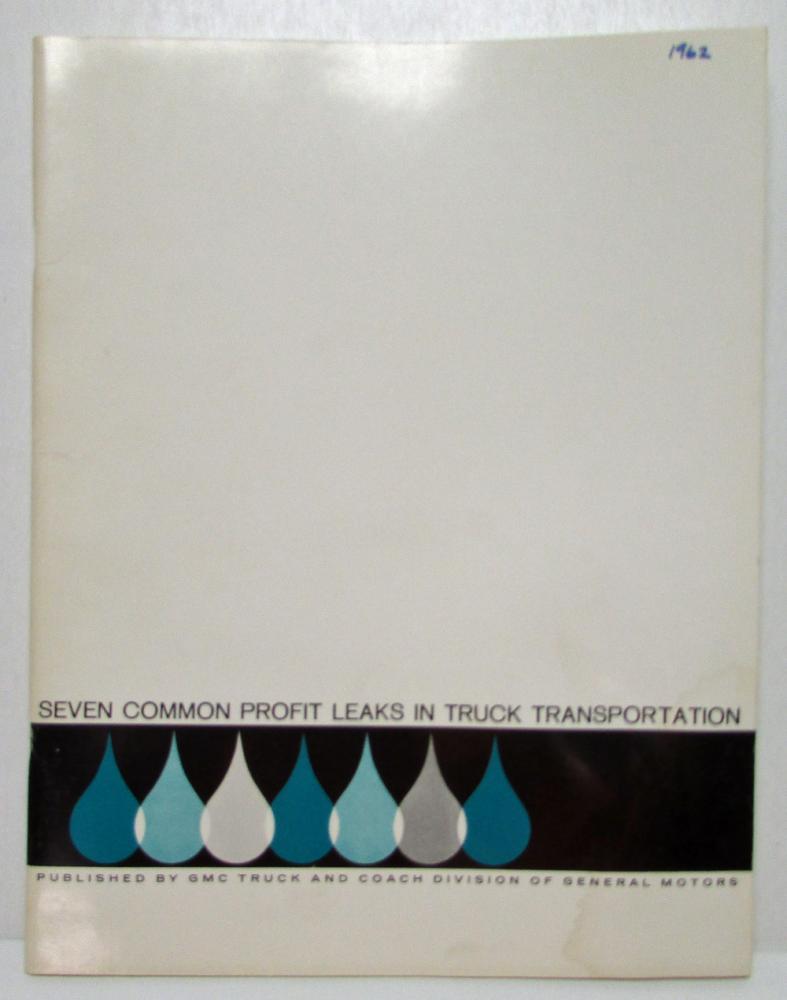 1962 GMC Truck Transportation Profit Leaks Fleet Maintenance Sales Brochure