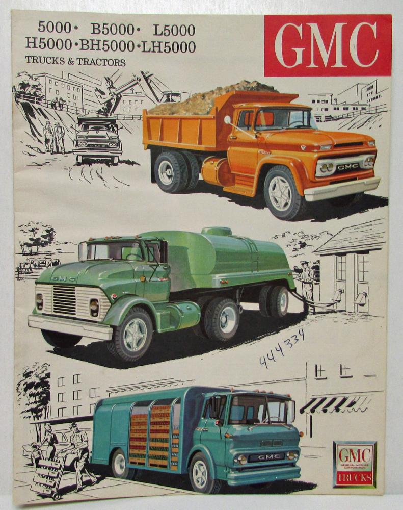 1963 GMC Trucks Tractors 5000 B L H BH LH Series Sales Brochure Original