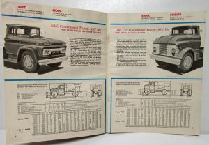 1963 GMC Trucks Tractors 5000 B L H BH LH Series Sales Brochure Original