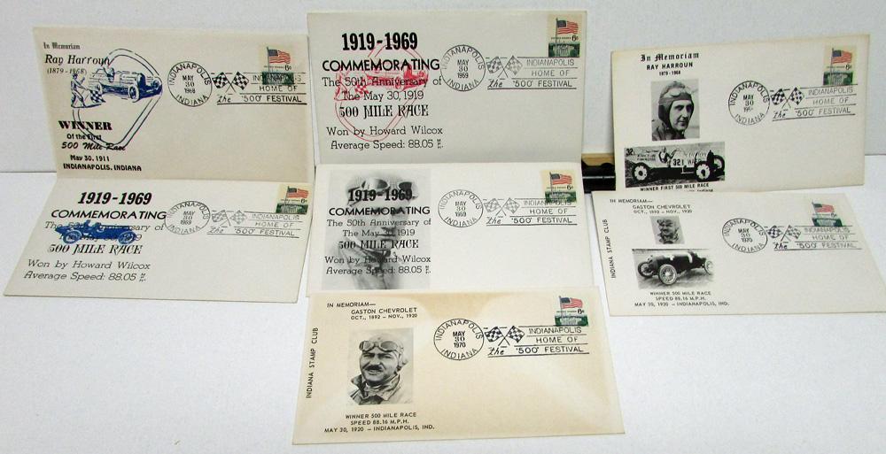 1968 69 70 Indianapolis 500 Indy Postmarked Envelopes Race Winners Souvenir