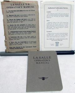 1932 Cadillac LaSalle Model 345B Operators Owners Manual Original W/Extras