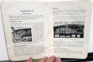 1934 Cadillac LaSalle Model 350 Operators Owners Manual Original Care & Op