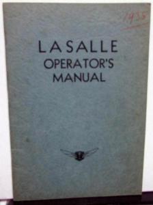 1935 Cadillac LaSalle Model 50 Operators Owners Manual Original