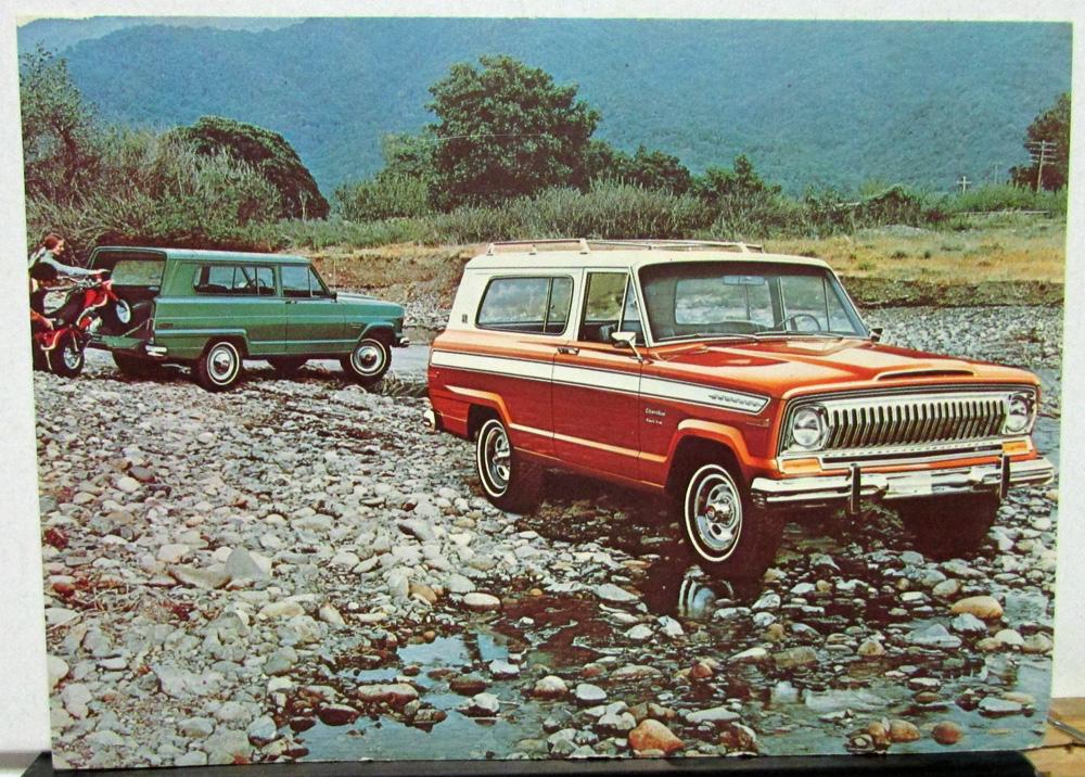 1974 Jeep Dealer Postcard Sales Mailer Cherokee 4 Wheel Drive Color Original
