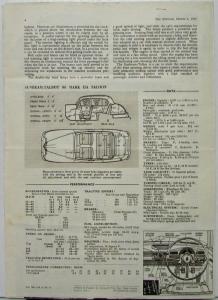 1953 Sunbeam Talbot 90 Mark IIA Saloon Autocar Road Test Sales Folder Original