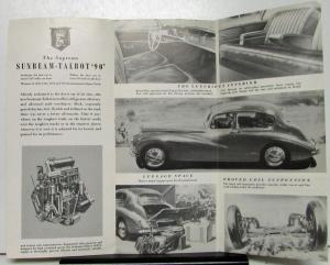 1953 1954 Sunbeam Talbot 90 Sports Saloon & Convertible Coupe Sales Folder Orig