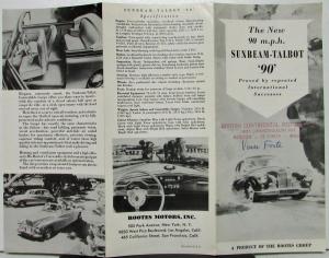 1953 1954 Sunbeam Talbot 90 Sports Saloon & Convertible Coupe Sales Folder Orig