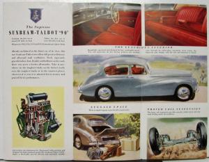 1953 1954 Sunbeam Talbot 90 Sports Saloon & Conv Coupe Color Sales Folder Orig