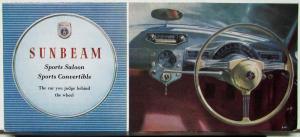 1955 Sunbeam Mark III Sports Saloon & Sports Convertible Color Sales Folder Orig
