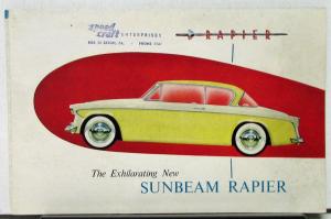 1956 Sunbeam Rapier 1957 1958 1959 Color Sales Folder Original