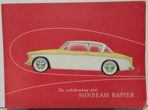 1956 Sunbeam Rapier 1957 1958 1959 ENGLAND Color Sales Brochure Original