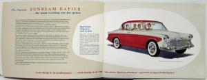 1956 Sunbeam Rapier 1957 1958 1959 ENGLAND Color Sales Brochure Original