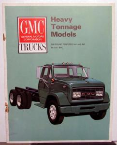 1966 GMC Trucks Gasoline Heavy Tonnage Models Sales Brochure Red Logo Original