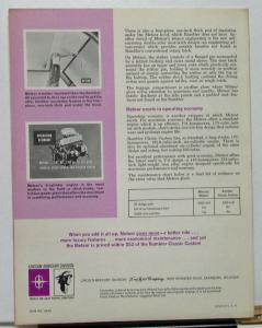 1962 Mercury Meteor vs Rambler Custom Dealer Salesmen's Retention Bulletin
