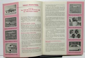 1962 Mercury Monterey vs Buick LeSabre Dealer Salesmen's Retention Bulletin