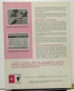 1962 Mercury Monterey vs Buick LeSabre Dealer Salesmen's Retention Bulletin