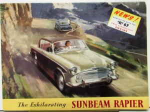 1956 Sunbeam Rapier R 67 Engine 1957 1958 1959 Color Sales Folder Original