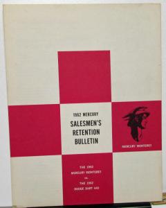 1962 Mercury Monterey vs Dodge Dart 440 Dealer Salesmen's Retention Bulletin