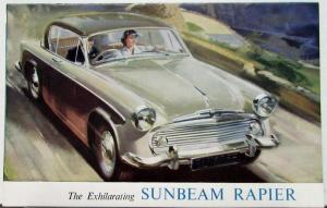 1956 Sunbeam Rapier R 67 Engine 1957 1958 1959 Small Color Sales Folder Original