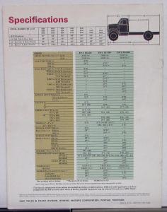 1967 GMC Trucks Gasoline Medium Tonnage Models Sales Brochure Red Logo Original