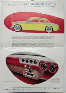 1956 Sunbeam Rapier Color Sales Folder 1957 1958 1959 Original