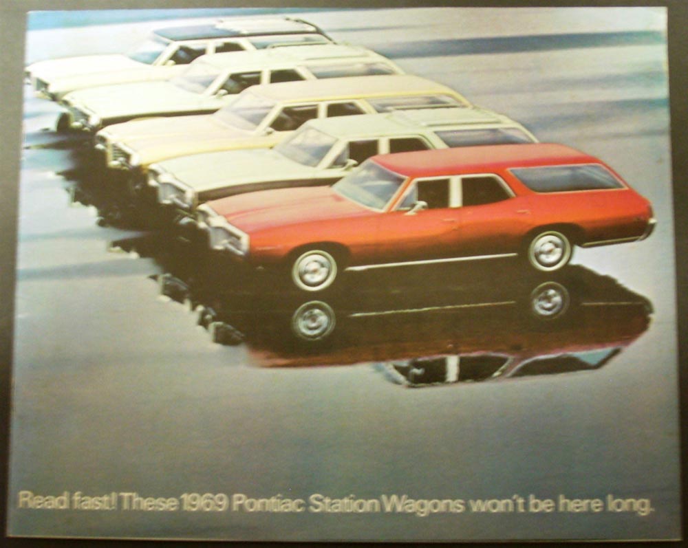 1969 Pontiac Sales Brochure Station Wagon Bonneville Safari Catalina Le Mans 69