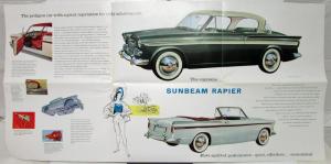 1958 Sunbeam Rapier Sports Sedan and Convertible Color Sales Folder Original