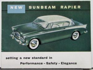 1959 Sunbeam Rapier Rallymaster Engine Sports Saloon & Convertible Sales Folder