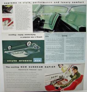 1959 Sunbeam Rapier Rallymaster Engine Sports Saloon & Convertible Sales Folder