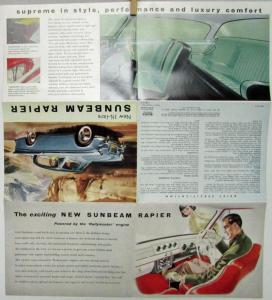 1959 Sunbeam Rapier One & A Half Litre Engine Sales Folder Original