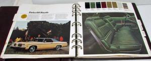 1974 Oldsmobile Dealer Album Color & Trim Fabric Selector Toronado Cutlass 88 98