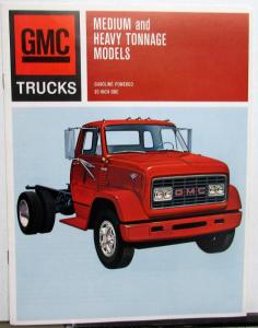 1967 GMC Trucks Gasoline Medium and Heavy-Tonnage Models Sales Brochure Red Logo