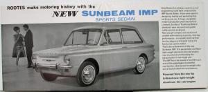 1964 ? Sunbeam IMP Sports Sedan From Scotland Sales Folder Original