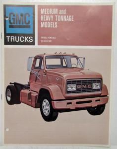 1967 GMC Trucks Diesel Medium Heavy Tonnage Models Sales Brochure Original