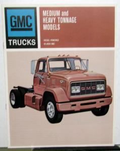 1967 GMC Trucks Diesel Medium Heavy Tonnage Models Sales Brochure Original