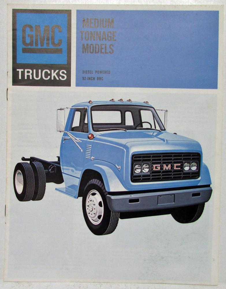 1967 GMC Trucks Diesel Medium Tonnage Models Sales Brochure Foreign Distributors