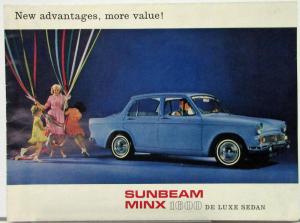 1965 Sunbeam Minx 1600 DeLuxe Sedan Color Sales Folder Original